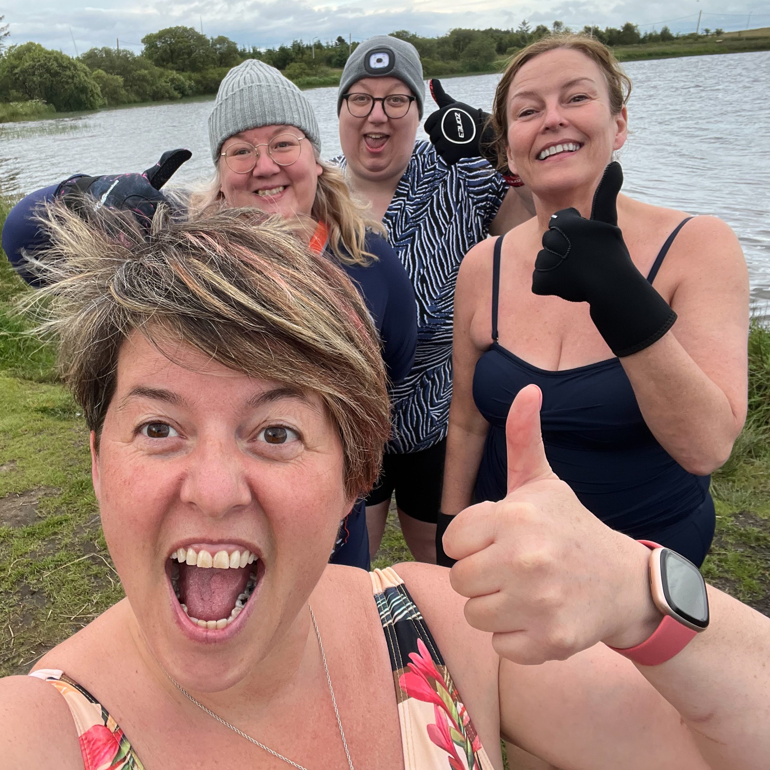 Sharon Gusman runs FEM cold Swimming group swim